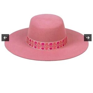 Lack of Color Wool Pink Wide-Brim Hat
